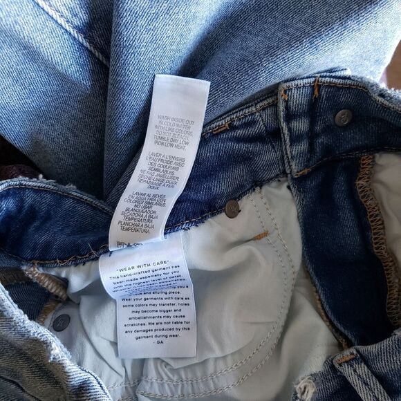 Good American Good Legs Straight Cotton Distressed Denim Jeans Women's Size 6/28 - Picture 9 of 9